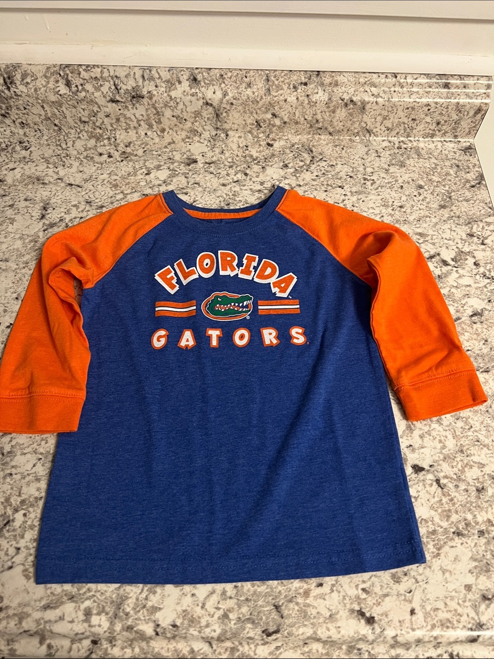 Colosseum Blue & Orange Florida Gators Raglan Long Sleeve Tee